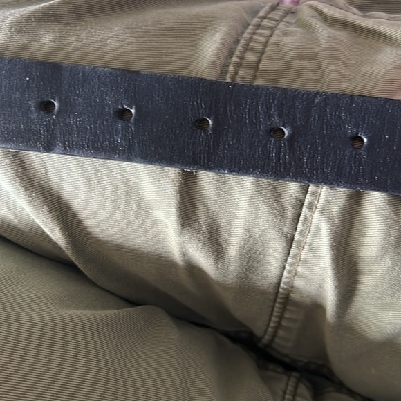 ESCADA St. Michael Collaboration Navy Blue Leather Gold Tone Hardware VTG Belt main image 14